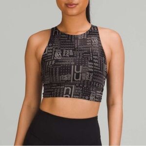 Lululemon Energy High-Neck Longline Bra Ombre Black Multi